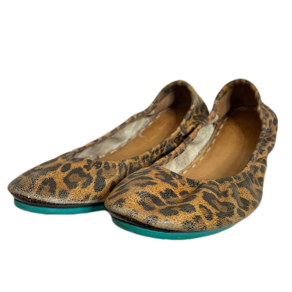 Leopard Print Tieks Size 7 Leather Ballet Flats